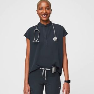 NWT Figs Rafaela Oversized Scrub Top in Dark Harbor (small)